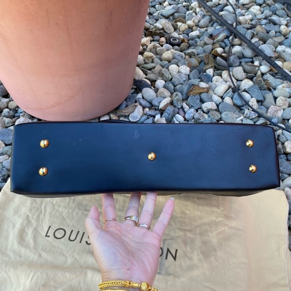 🌺NEW BLACK VACHETTA(not custom paint)🌺AUTH LOUIS SAC WEEKEND SHOPPING BAG 🎉 - Picture 14 of 17